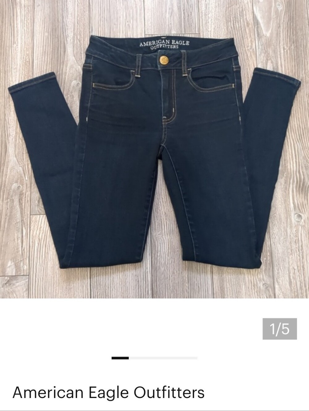 AE American Eagle High Rise Jegging Petite Dark Blue